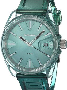 Diesel MS9 Three-Hand Watch – Green Transparent (DZ1928) NWOT